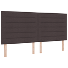 Hoofdbord 100 cm donkerbruin met LED-verlichting