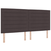 Hoofdbord 100 cm donkerbruin met LED-verlichting