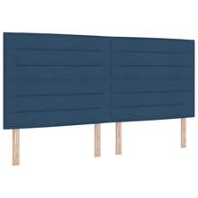 Hoofdbord met strepen 100 cm stof blauw