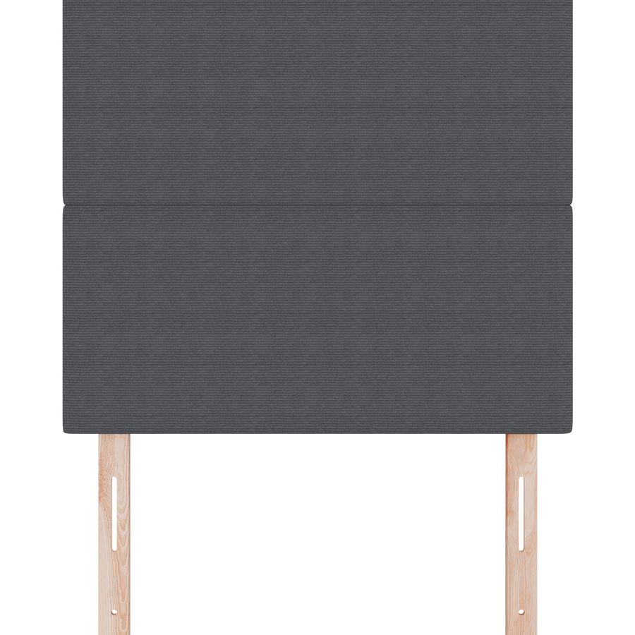 LED Hoofdeinde Donkergrijs - 100 cm, Katoenen Stof