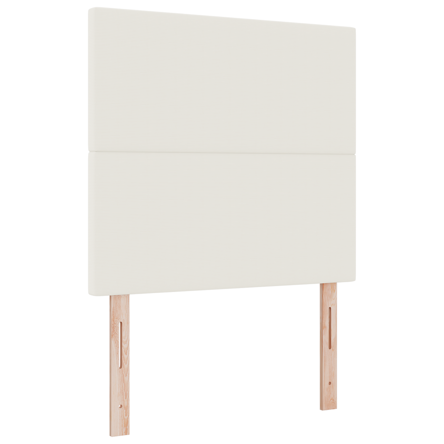 LED Hoofdbord Crème, 100 cm, Gemaakt van Corduroy