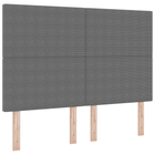 LED hoofdbord lichtgrijs 72 cm grenen hout corduroy