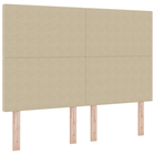LED Headboard with LED Strip Lights Grey Green 144 cm Polyester