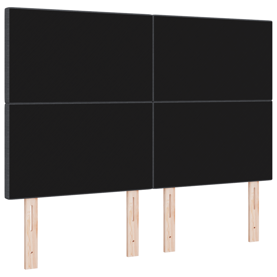 LED Hoofdbord Donkergrijs 80 cm Katoenvezel
