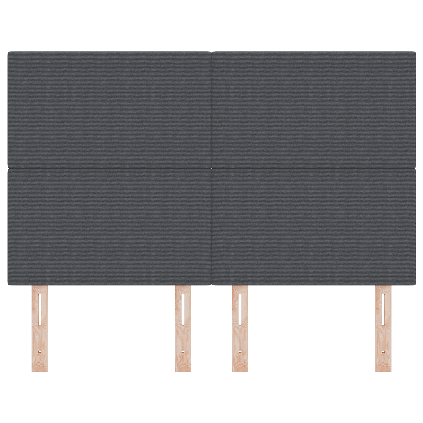 LED Hoofdbord Donkergrijs 80 cm Katoenvezel