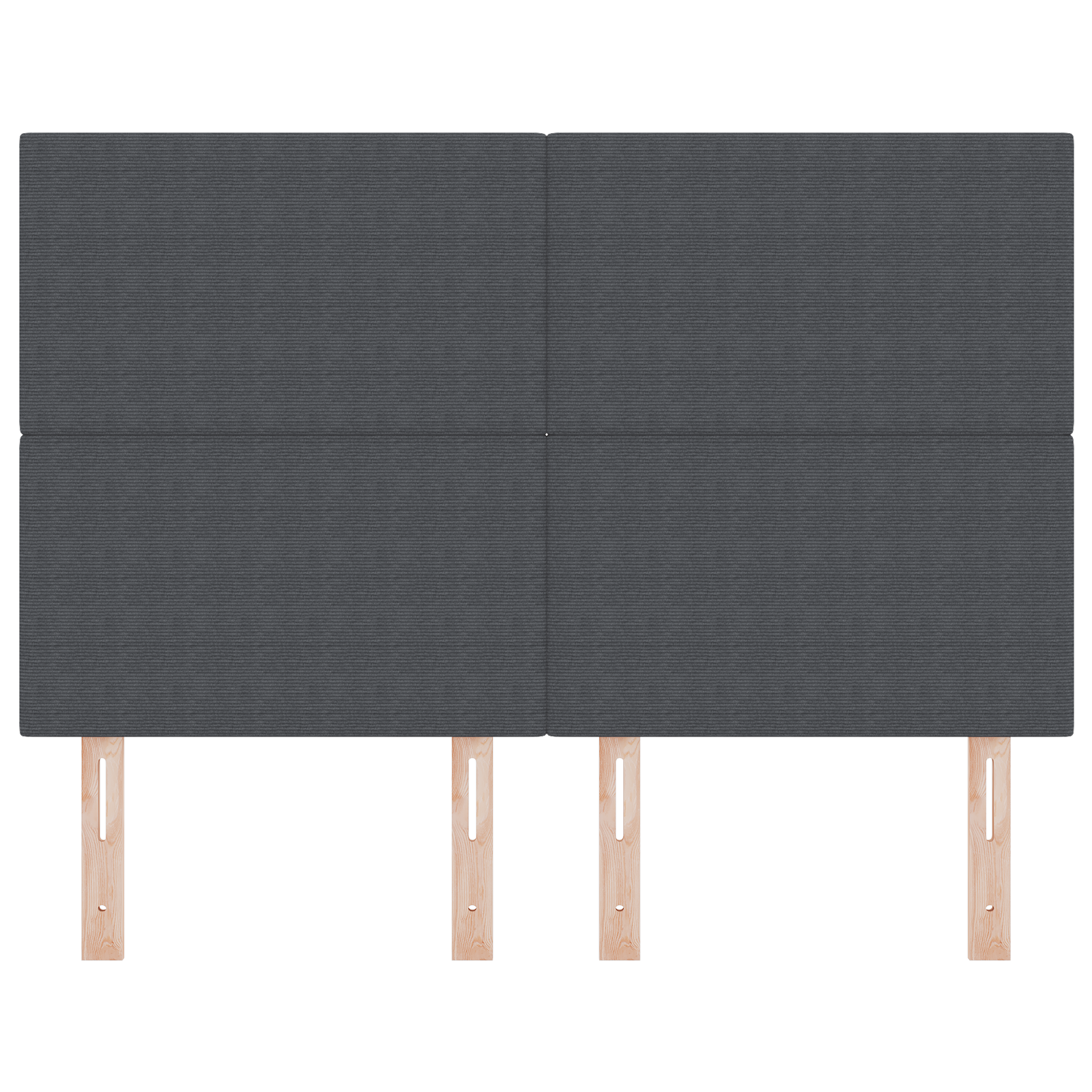 LED Hoofdbord Donkergrijs 80 cm Katoenvezel