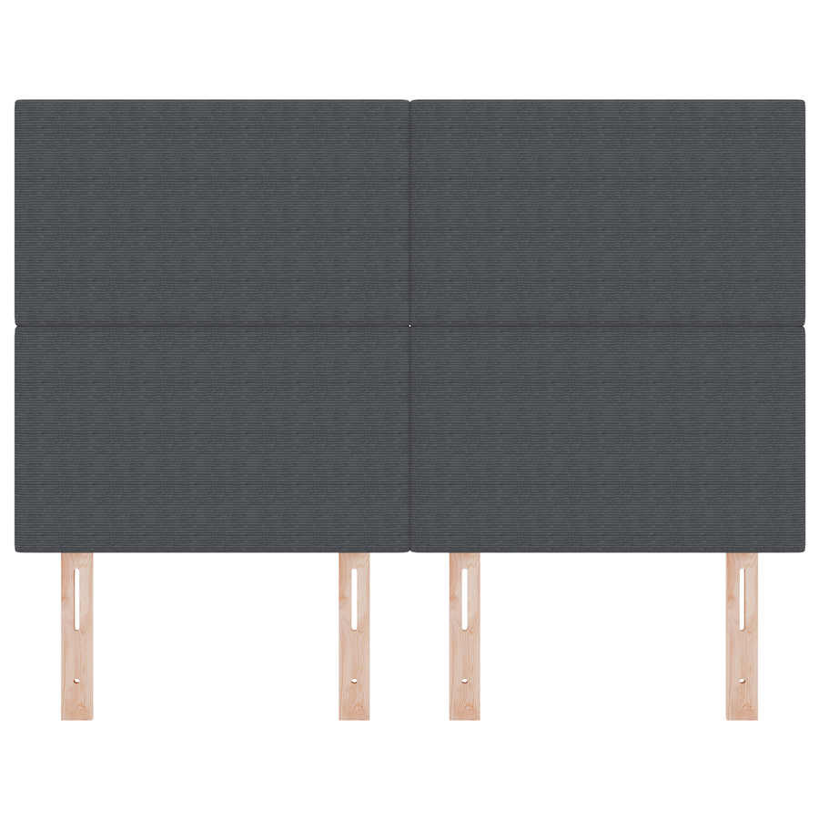 LED Hoofdbord Donkergrijs 80 cm Katoenvezel