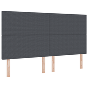 Hoofdbord 90 cm donkergrijs corduroy met LED