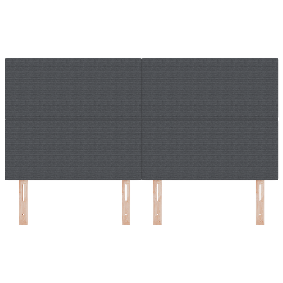 LED Hoofdbord Donkergrijs 90 cm Corduroy Stof