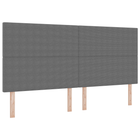 Hoofdbord LED lichtgrijs 100 cm polyester
