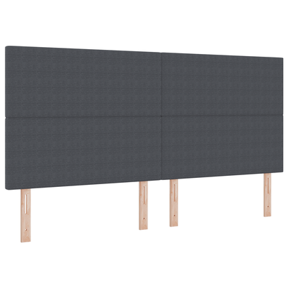 LED Hoofdbord Donkergrijs van 100 cm Corduroy Stof