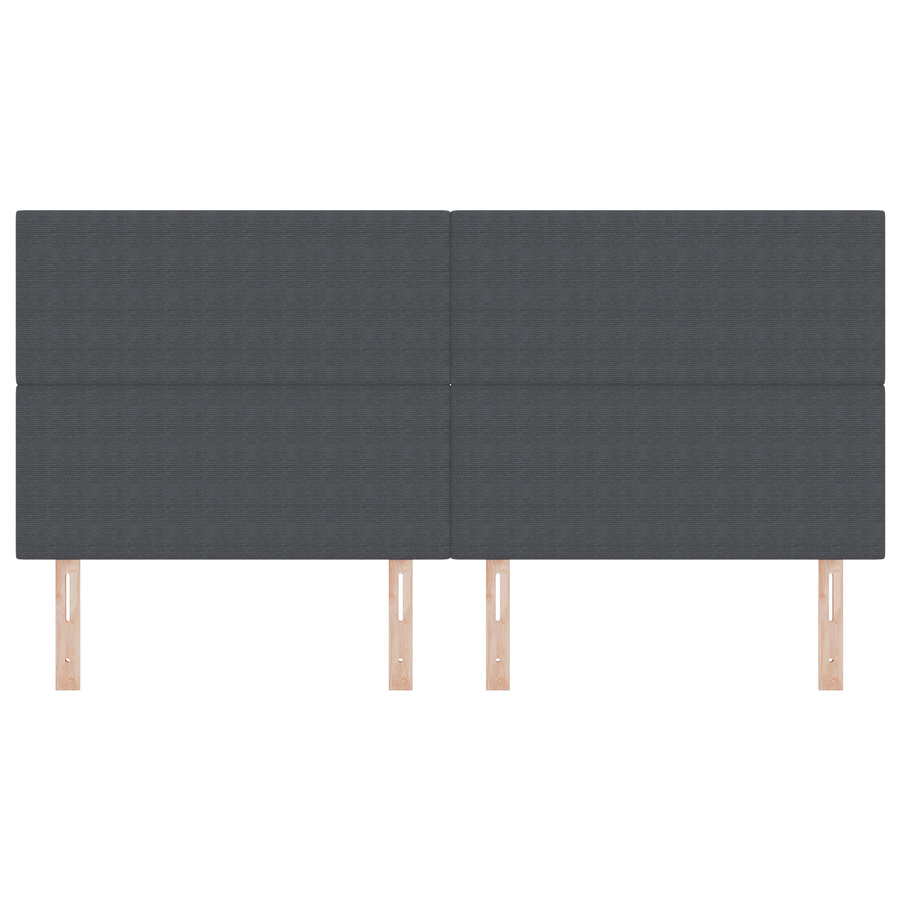 LED Hoofdbord Donkergrijs van 100 cm Corduroy Stof