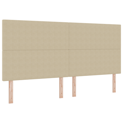 LED Hoofdbord Lichtgroen Grijs 100 cm Kordonstof