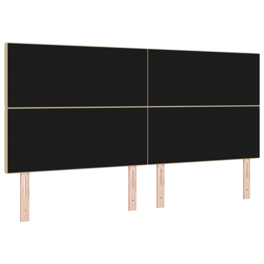 LED Hoofdbord Lichtgroen Grijs 100 cm Kordonstof