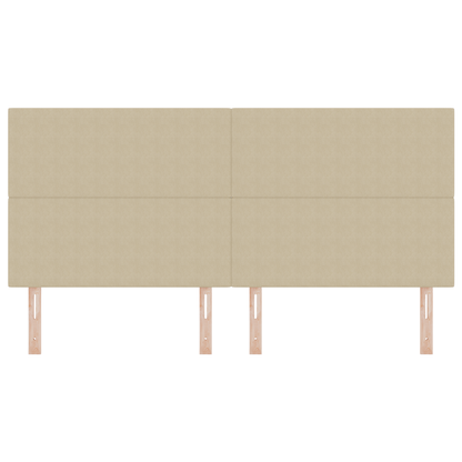 LED Hoofdbord Lichtgroen Grijs 100 cm Kordonstof