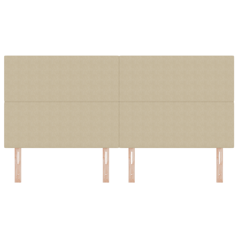 LED Hoofdbord Lichtgroen Grijs 100 cm Kordonstof
