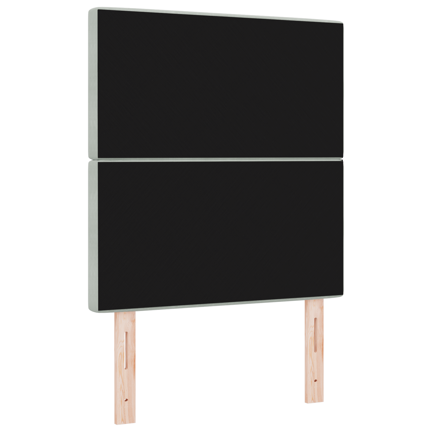 Hoofdbord LED 80 cm fluweel lichtgrijs