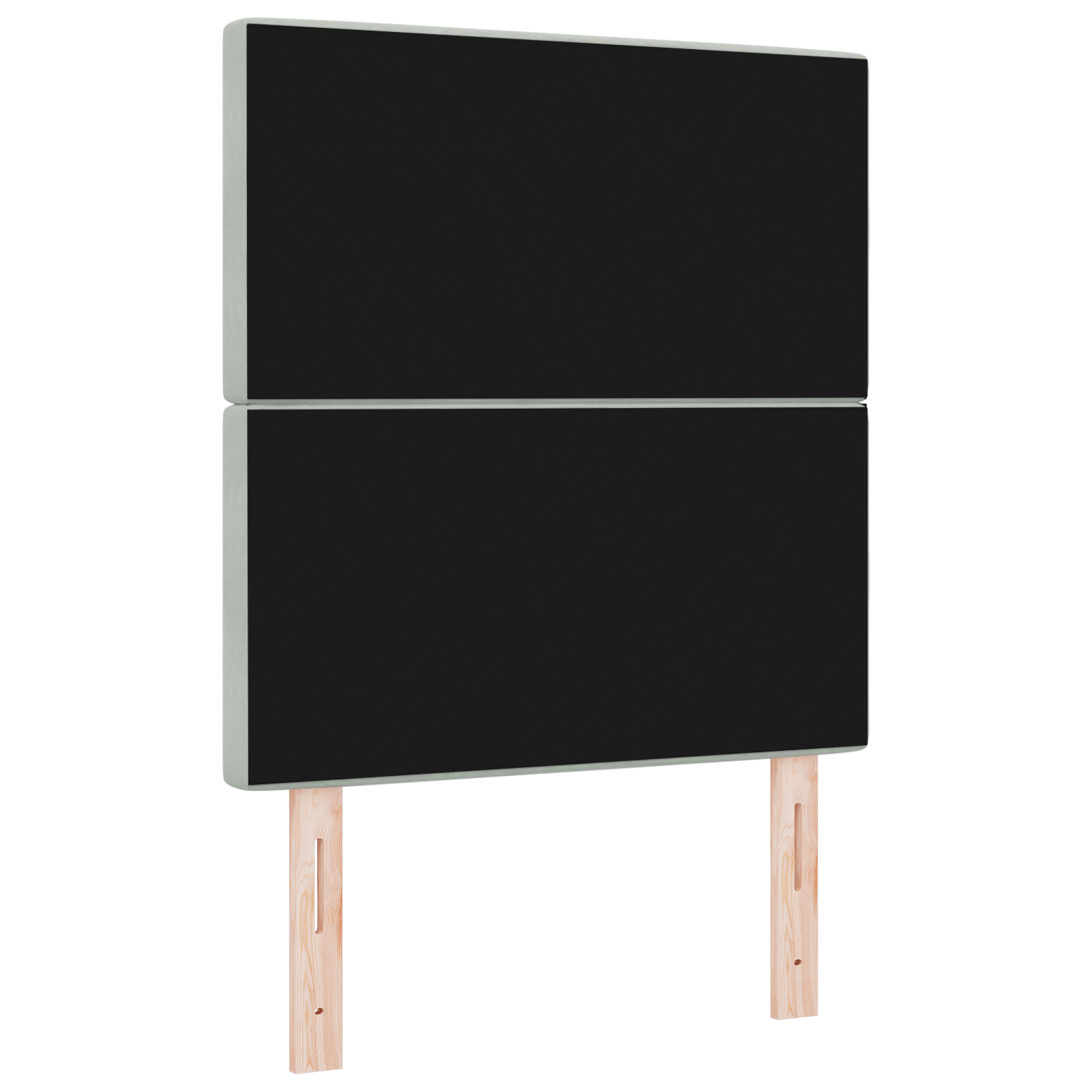 Hoofdbord LED 80 cm fluweel lichtgrijs