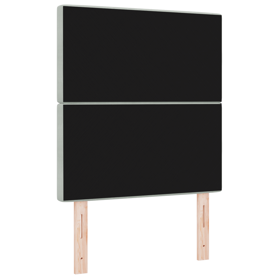 Hoofdbord LED 80 cm fluweel lichtgrijs