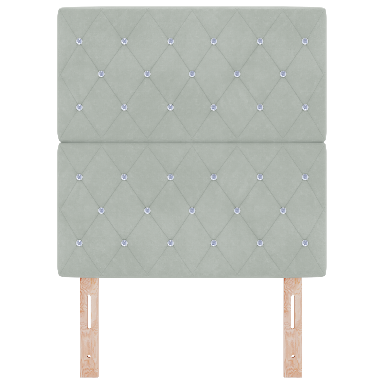 Hoofdbord LED 80 cm fluweel lichtgrijs