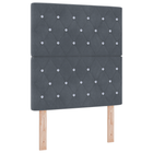 Hoofdbord 80 cm donkergrijs fluweel