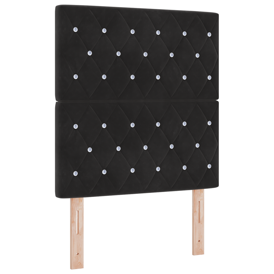 Hoofdbord LED 80 cm fluweel zwart