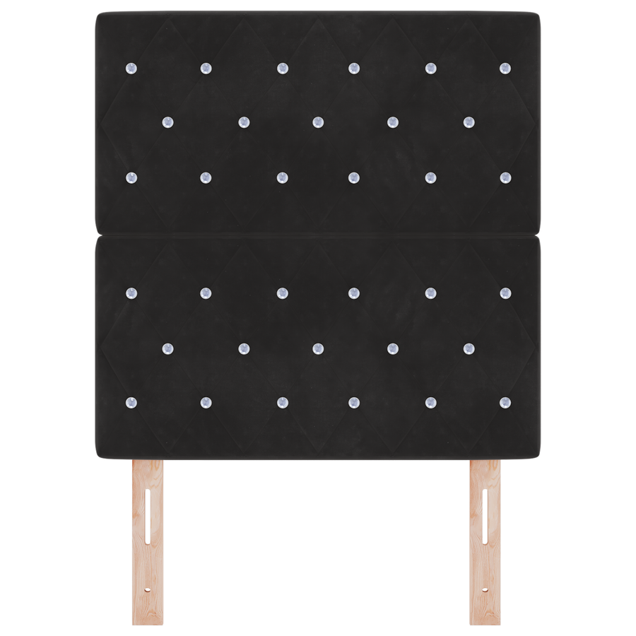Hoofdbord LED 80 cm fluweel zwart