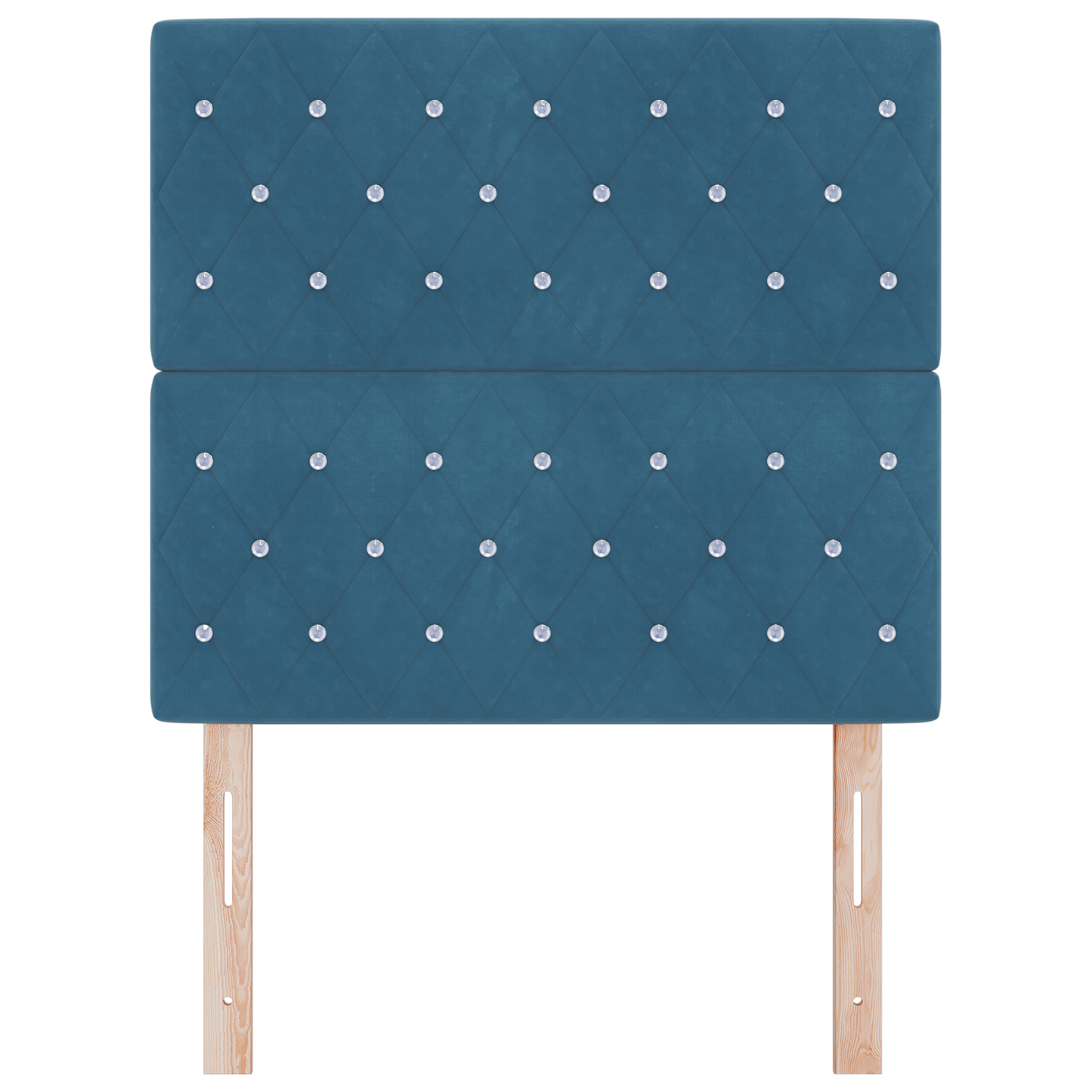 Hoofdbord LED 90 cm fluweel donkerblauw