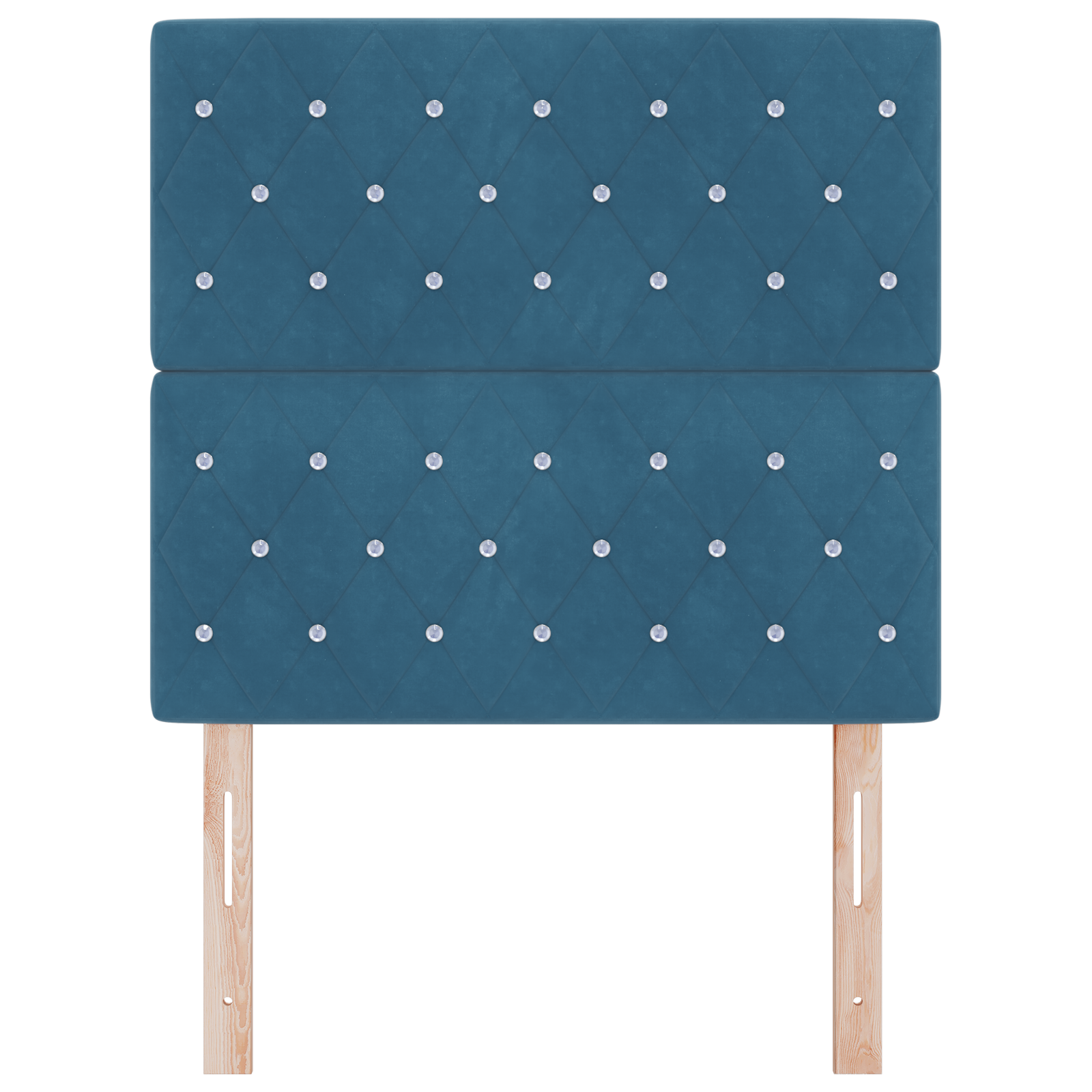 Hoofdbord LED 90 cm fluweel donkerblauw