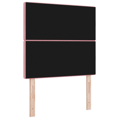 Hoofdbord LED 90 cm fluweel roze
