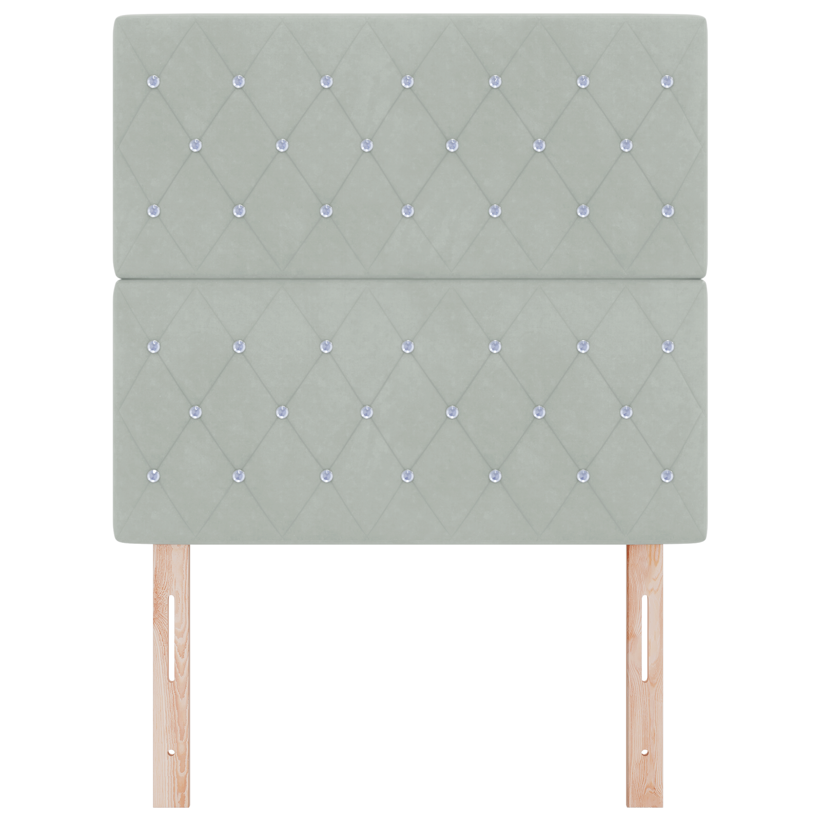 Hoofdbord LED 100 cm fluweel lichtgrijs