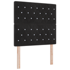 LED Headboard with LED Strip Lights Black 100 cm Polyester