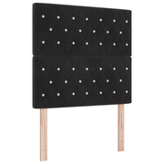 LED Headboard with LED Strip Lights Black 100 cm Polyester