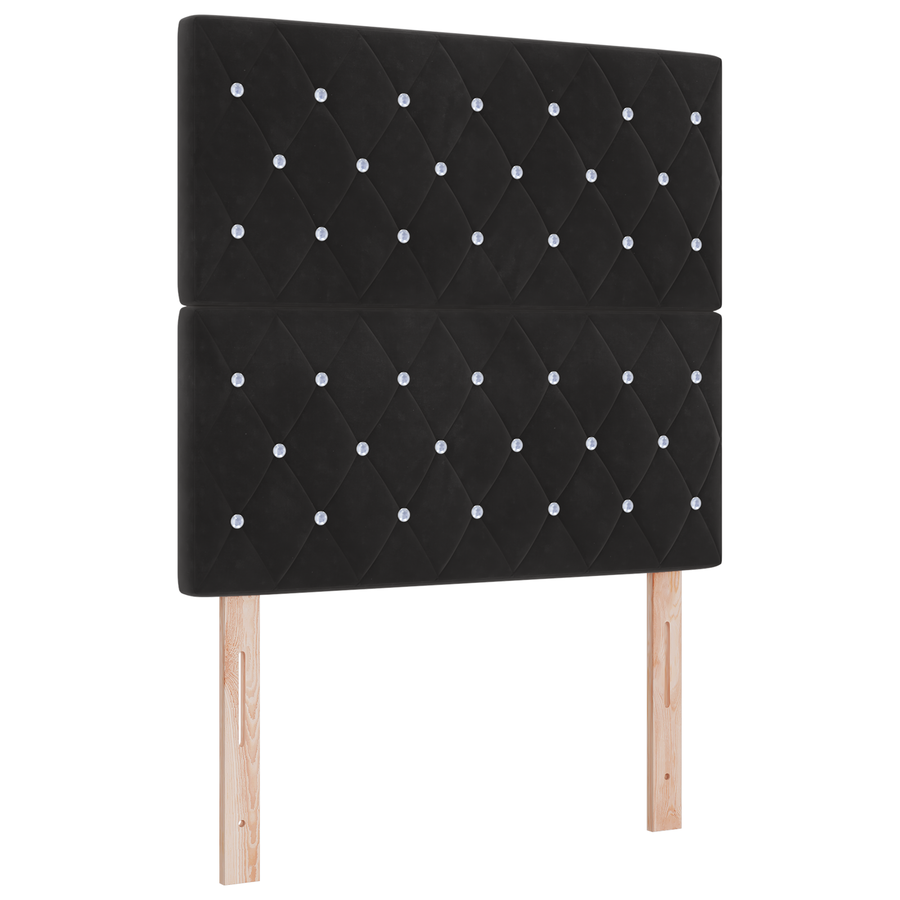Hoofdbord LED 100 cm fluweel zwart