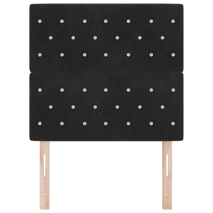 Hoofdbord LED 100 cm fluweel zwart