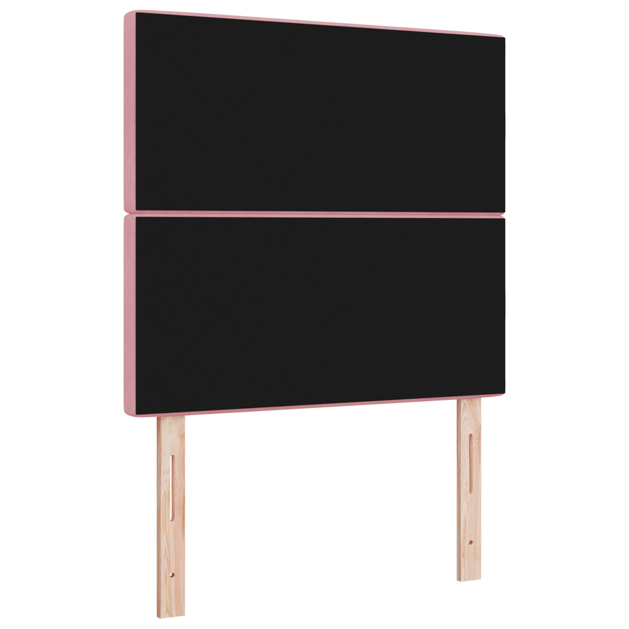Hoofdbord LED 100 cm fluweel roze
