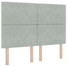 Hoofdbord LED lichtgrijs 144 cm polyester