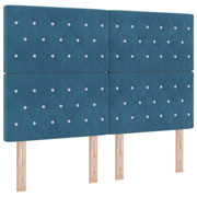 Hoofdbord LED donkerblauw 72 cm polyester