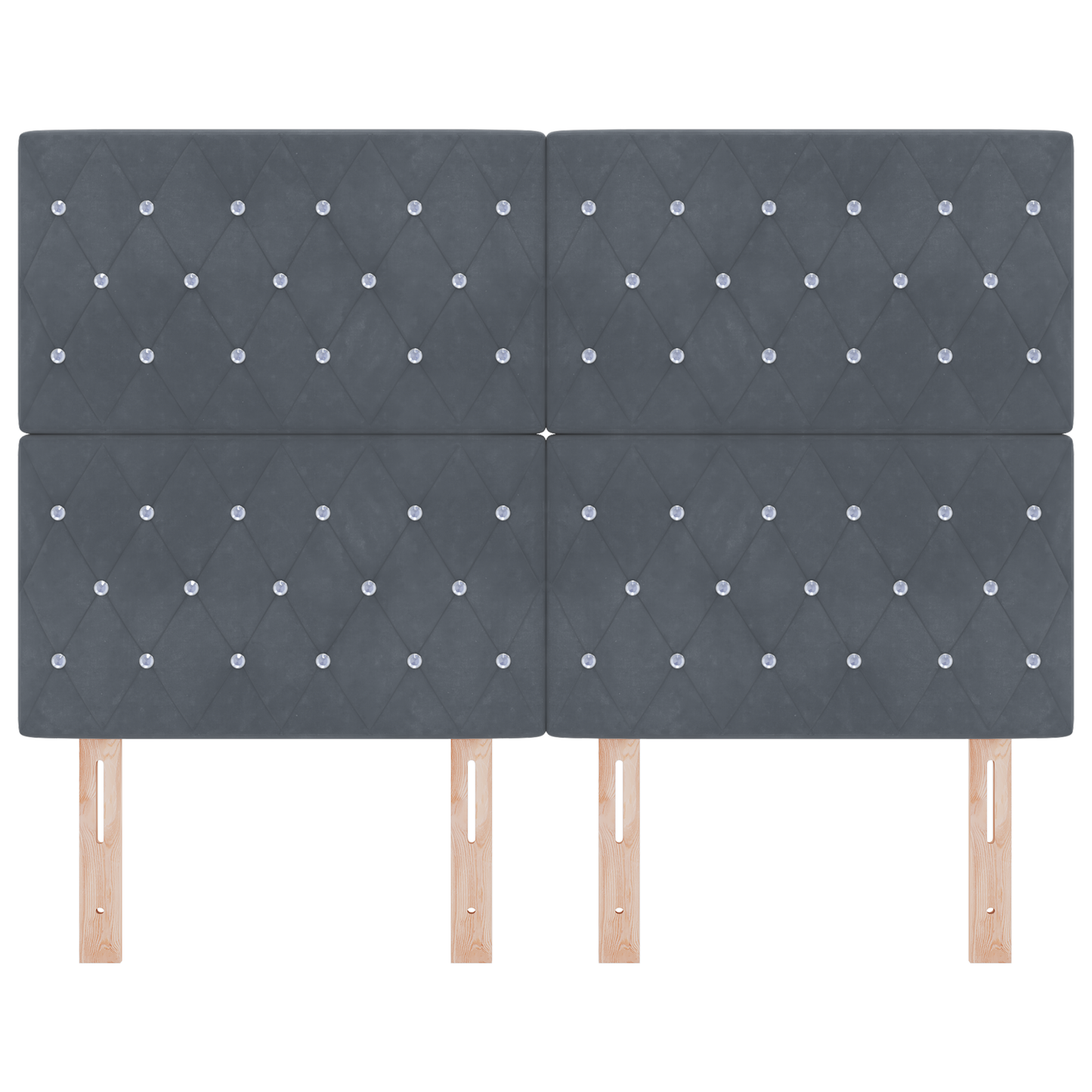 Hoofdbord LED 80 cm fluweel donkergrijs