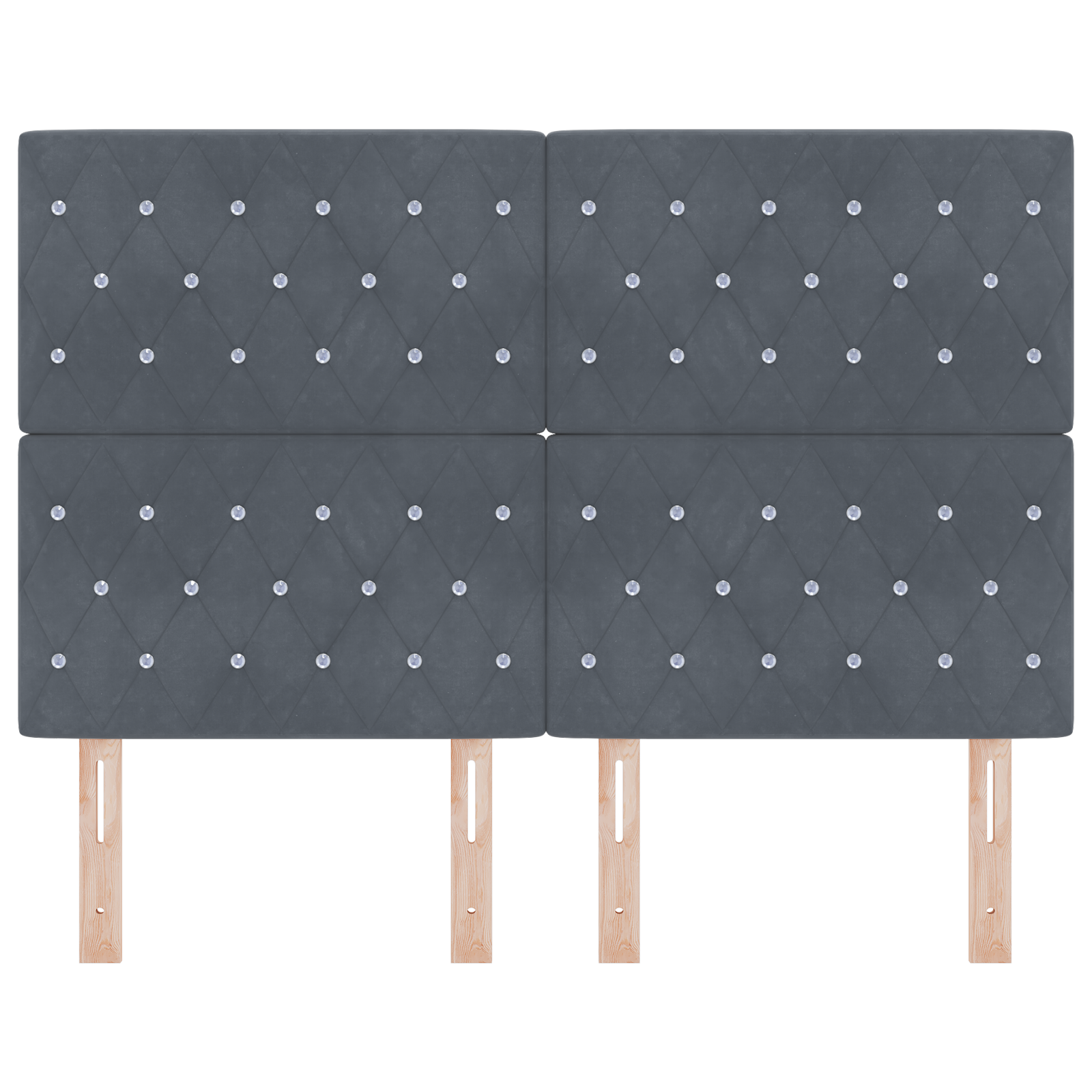 Hoofdbord LED 80 cm fluweel donkergrijs