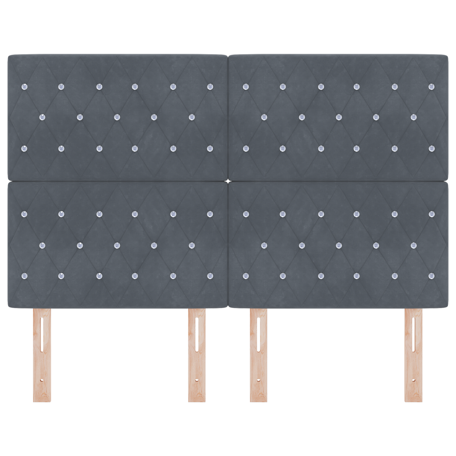 Hoofdbord LED 80 cm fluweel donkergrijs