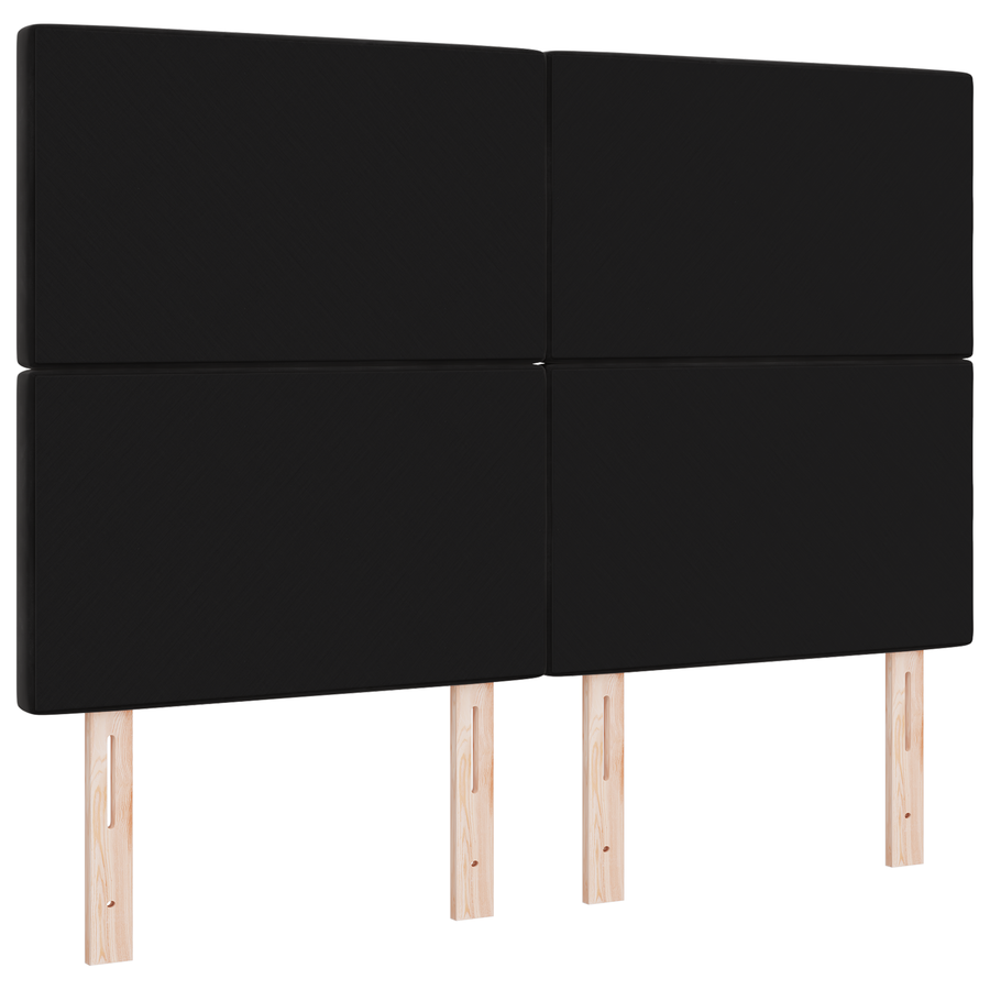 Hoofdbord LED 80 cm fluweel zwart