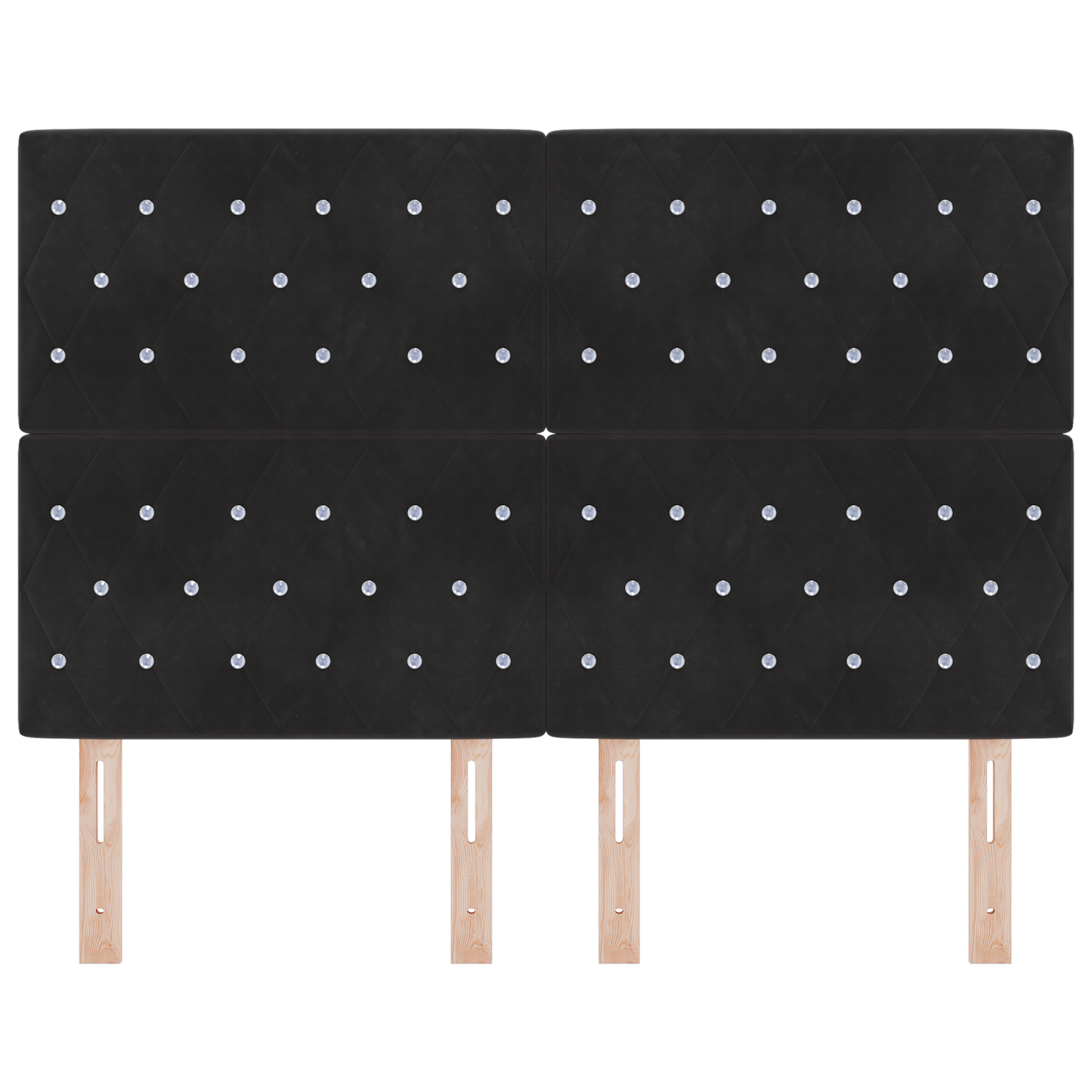 Hoofdbord LED 80 cm fluweel zwart