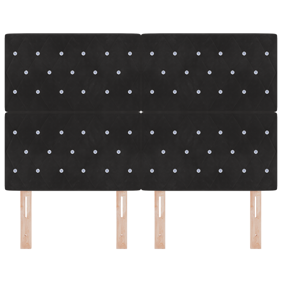 Hoofdbord LED 80 cm fluweel zwart