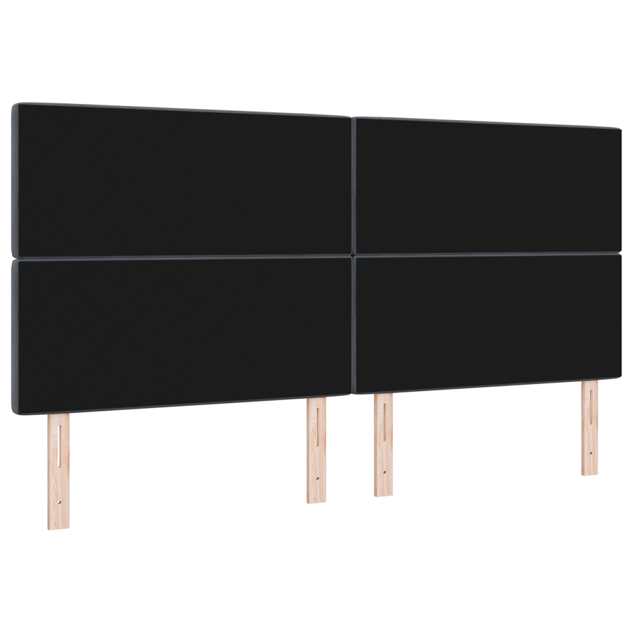 Hoofdbord LED 100 cm fluweel donkergrijs