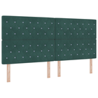 LED Hoofdbord 100 cm donkergroen fluweel