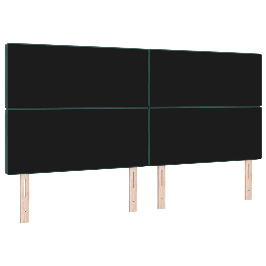 Hoofdbord LED 100 cm fluweel donkergroen