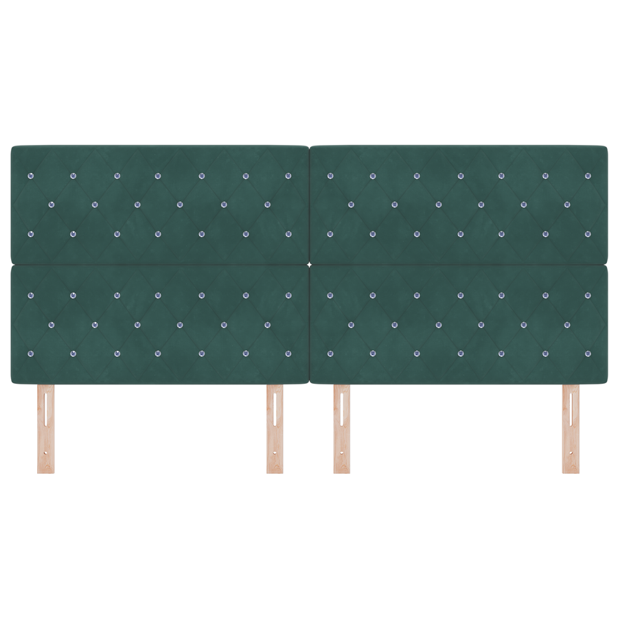 Hoofdbord LED 100 cm fluweel donkergroen