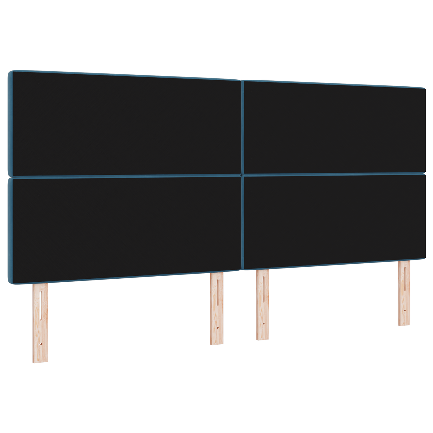 Hoofdbord LED 100 cm fluweel donkerblauw
