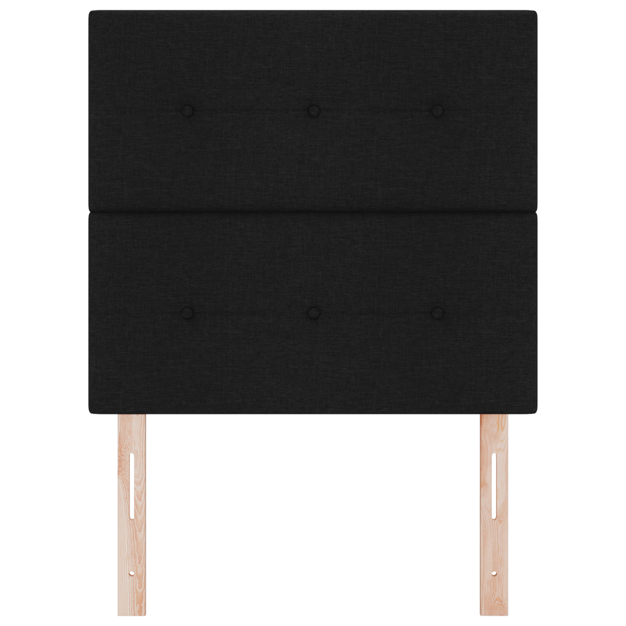 Hoofdbord met LED 80 cm stof zwart